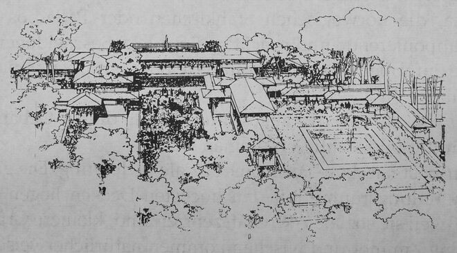 Eine Skizze von Frank Lloyd Wright.